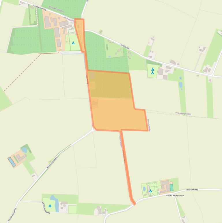 Kaart van postcodegebied 4356EG.