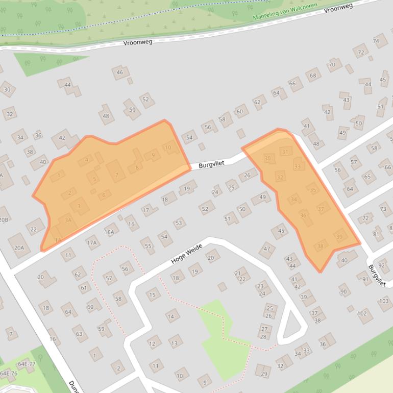 Kaart van postcodegebied 4356EL.