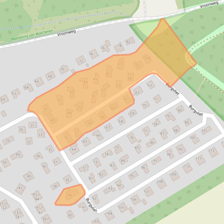 Kaart van postcodegebied 4356EM.