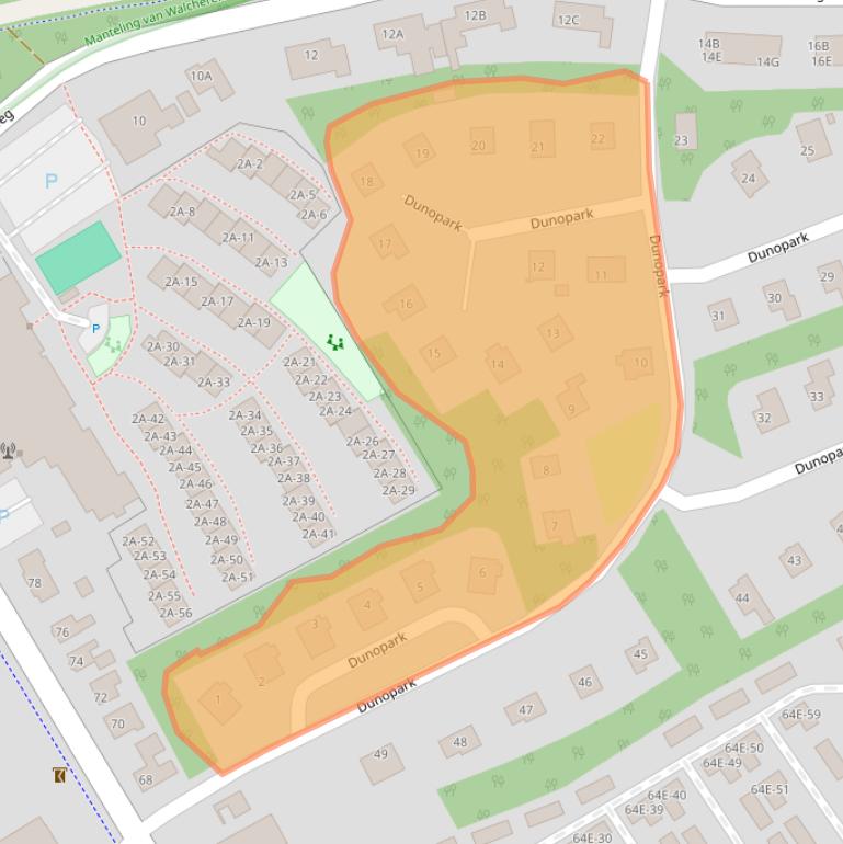 Kaart van postcodegebied 4356GE.