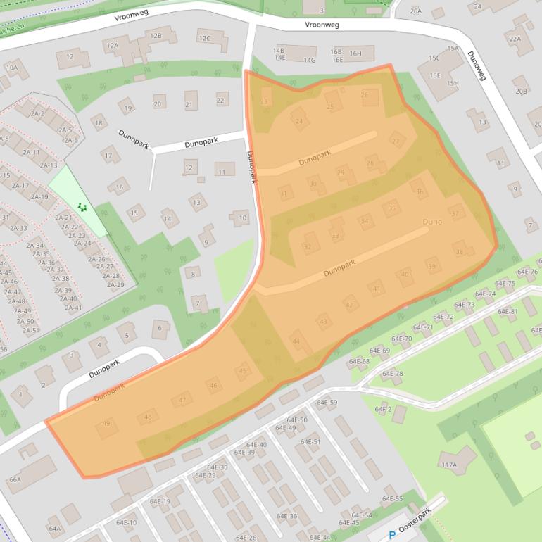 Kaart van postcodegebied 4356GG.