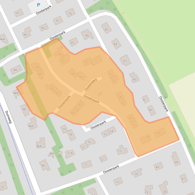 Kaart van postcodegebied 4356GL.