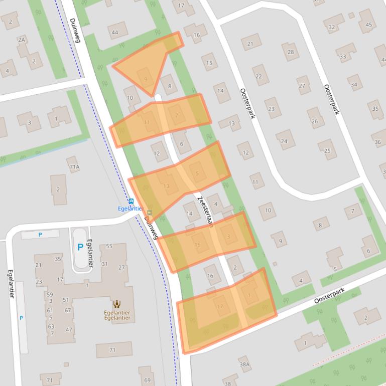Kaart van postcodegebied 4356GR.