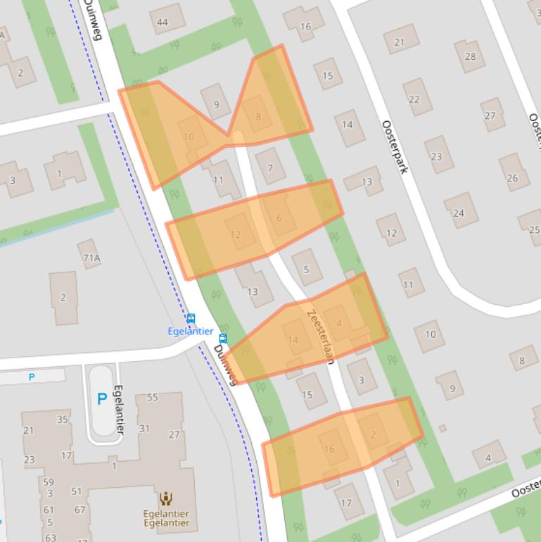 Kaart van postcodegebied 4356GS.