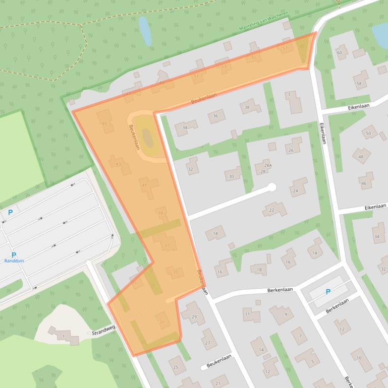 Kaart van postcodegebied 4356HK.