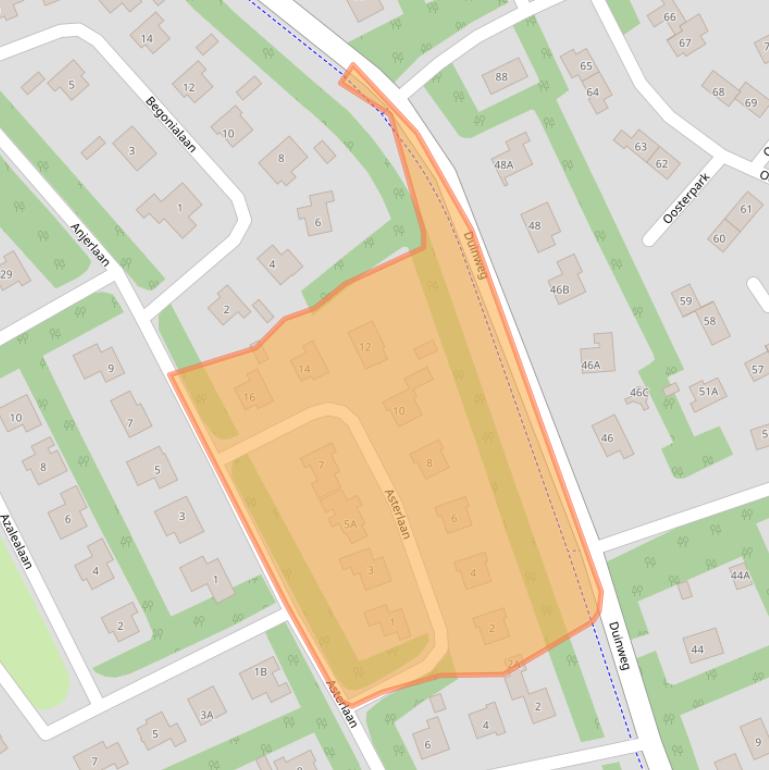 Kaart van postcodegebied 4356JB.