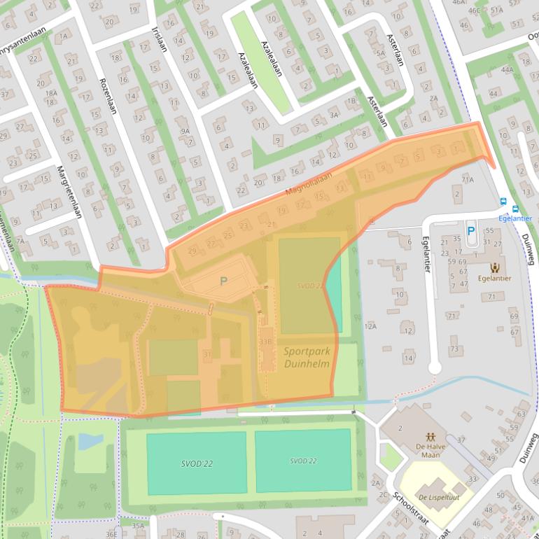 Kaart van postcodegebied 4356JE.