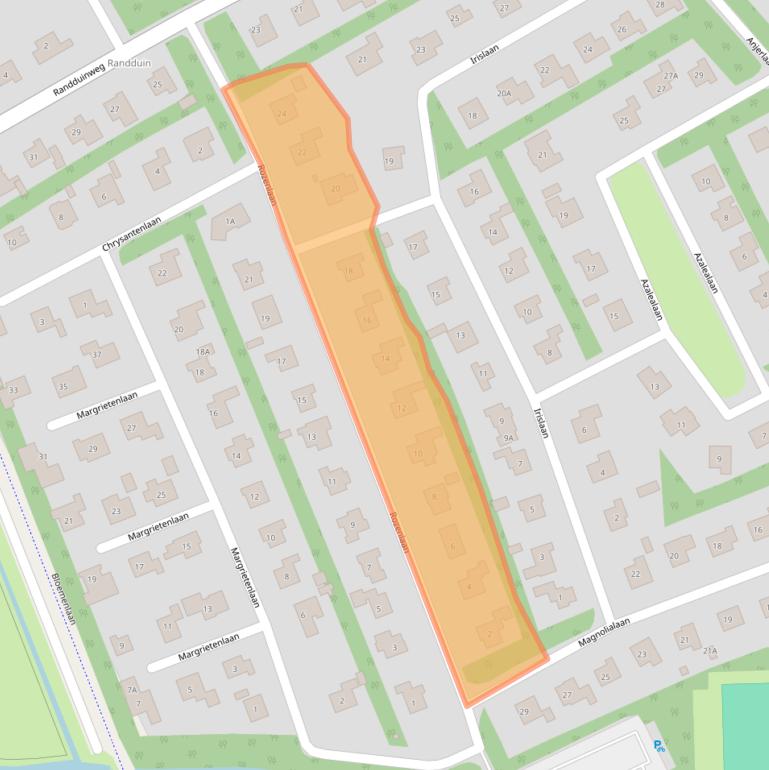 Kaart van postcodegebied 4356JL.