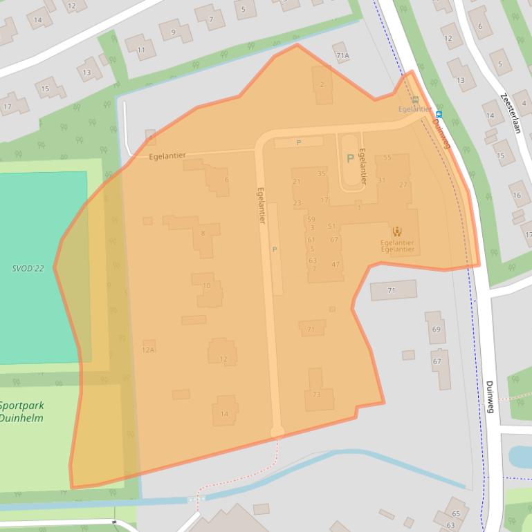 Kaart van postcodegebied 4356JS.