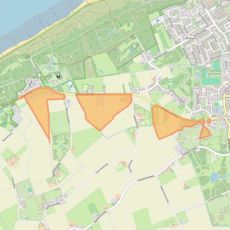 Kaart van postcodegebied 4356NB.