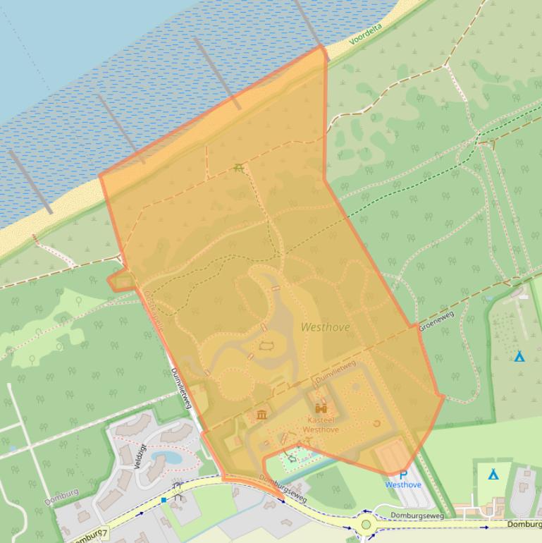 Kaart van postcodegebied 4356ND.