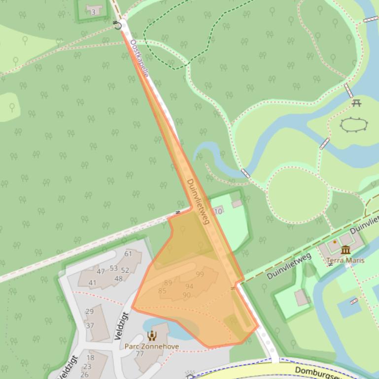 Kaart van postcodegebied 4356NL.