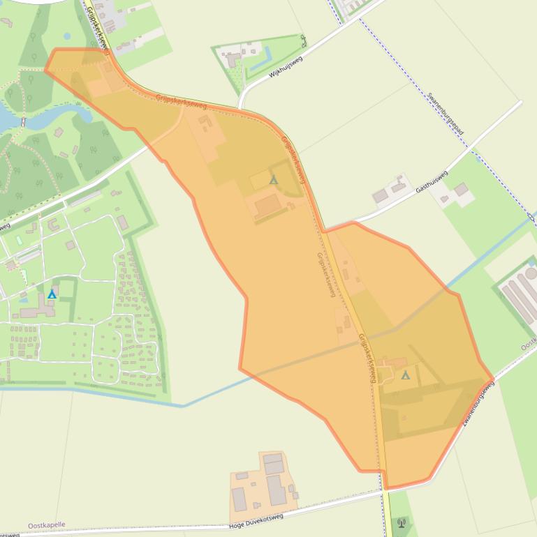 Kaart van postcodegebied 4356RA.