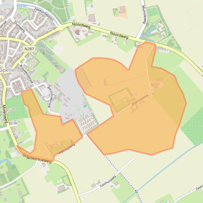 Kaart van postcodegebied 4356RC.