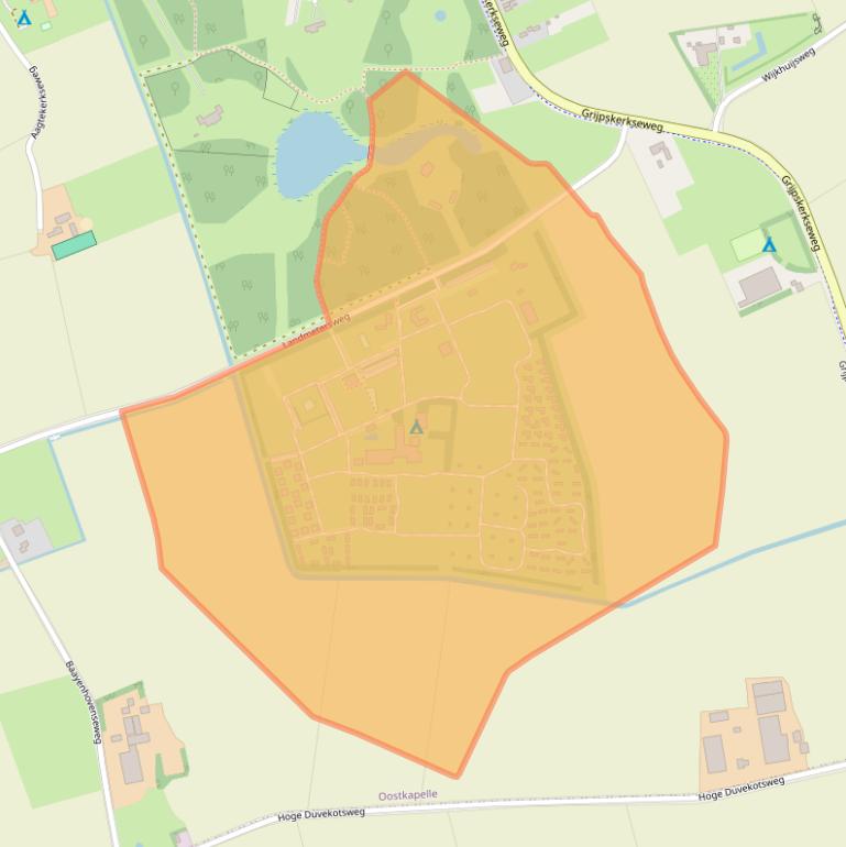 Kaart van postcodegebied 4356RE.