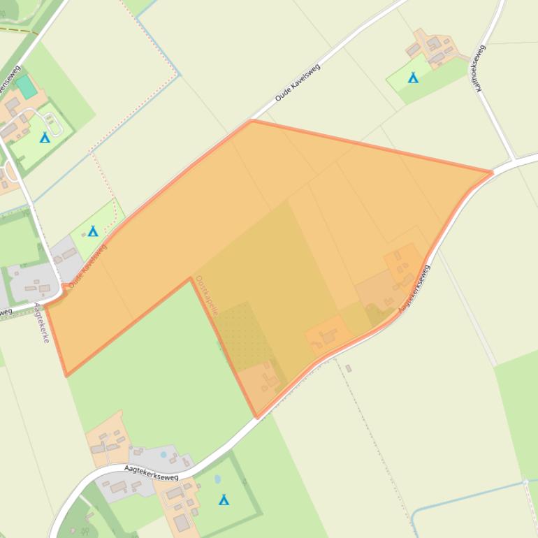 Kaart van postcodegebied 4356RL.