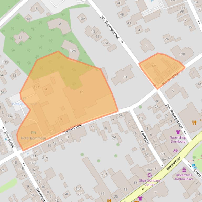 Kaart van postcodegebied 4357AL.