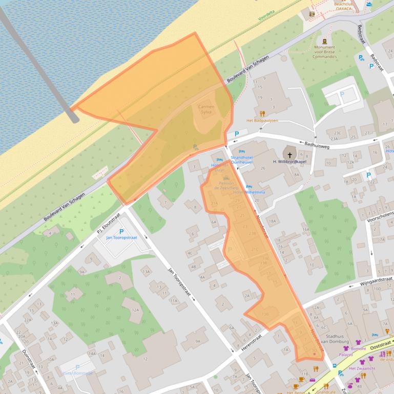 Kaart van postcodegebied 4357AN.