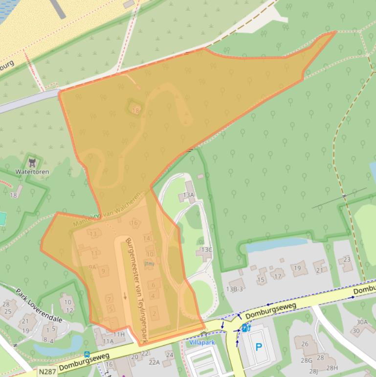 Kaart van postcodegebied 4357AX.