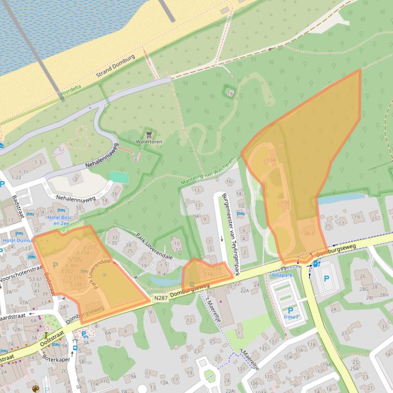 Kaart van postcodegebied 4357BA.