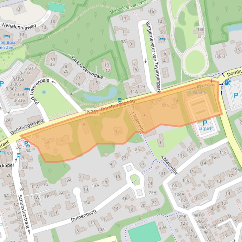 Kaart van postcodegebied 4357BB.