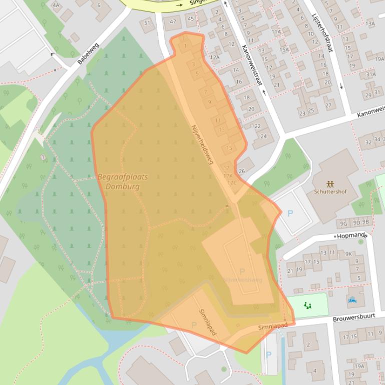 Kaart van postcodegebied 4357BX.