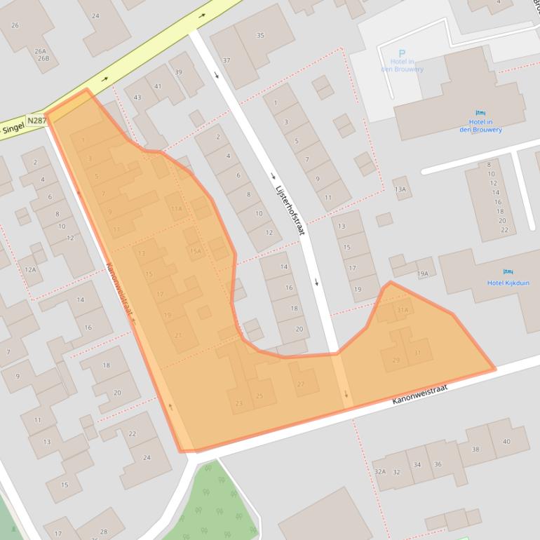 Kaart van postcodegebied 4357CA.