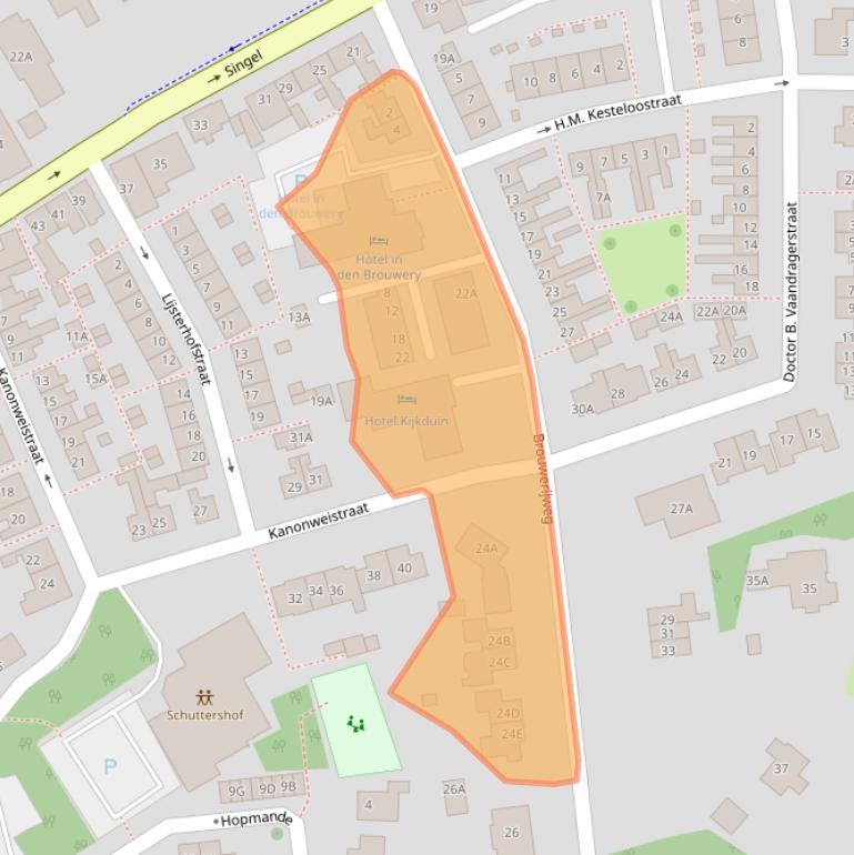 Kaart van postcodegebied 4357CE.