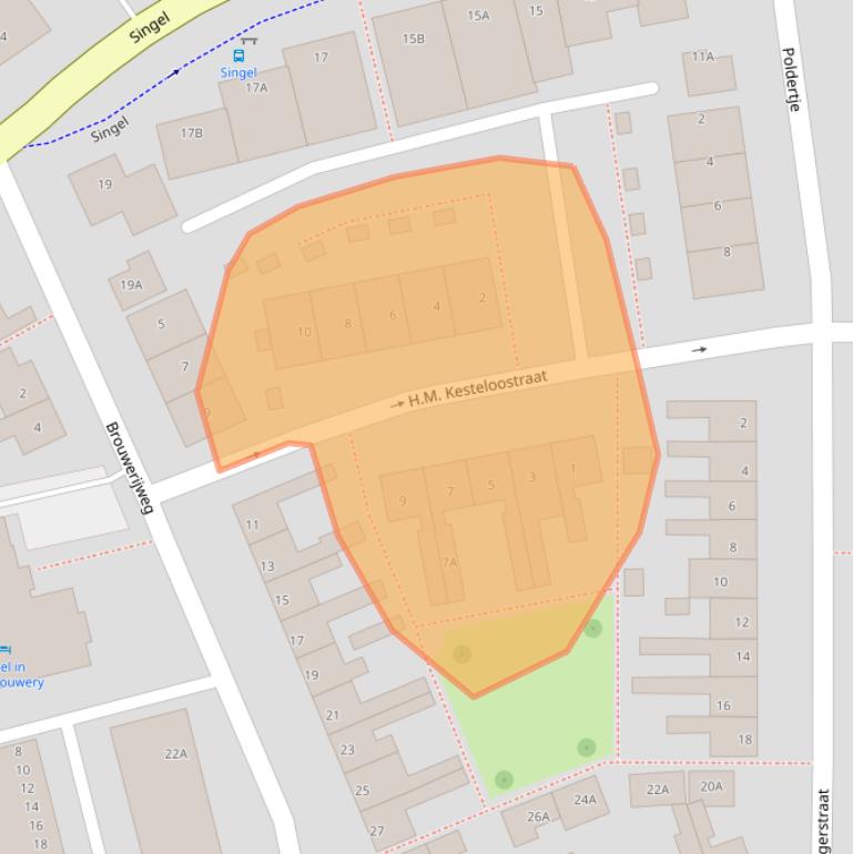 Kaart van postcodegebied 4357CG.