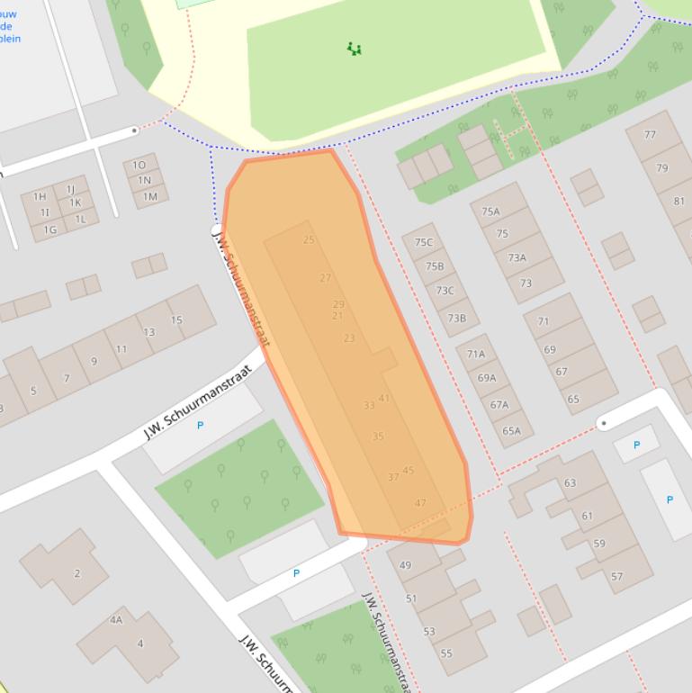 Kaart van postcodegebied 4357EG.