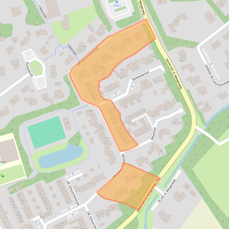 Kaart van postcodegebied 4357EM.