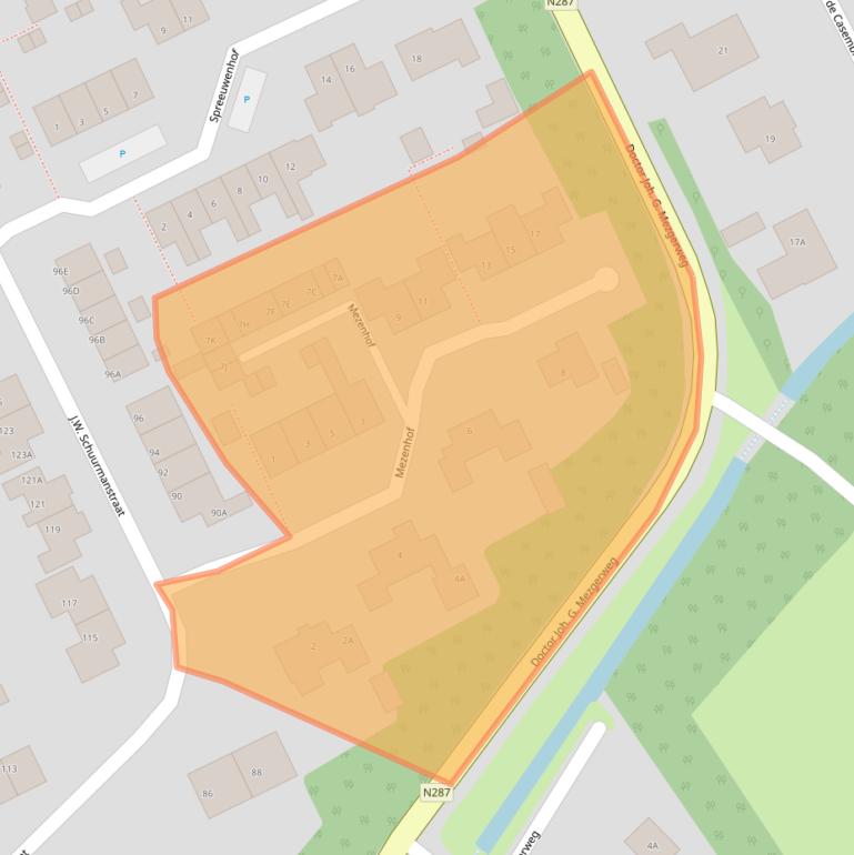 Kaart van postcodegebied 4357EP.