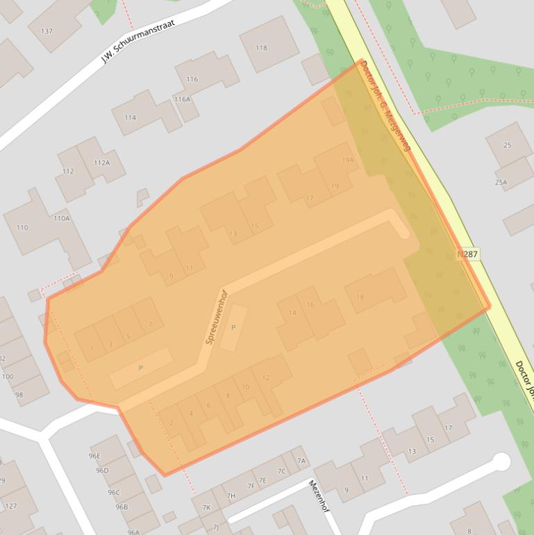 Kaart van postcodegebied 4357ER.