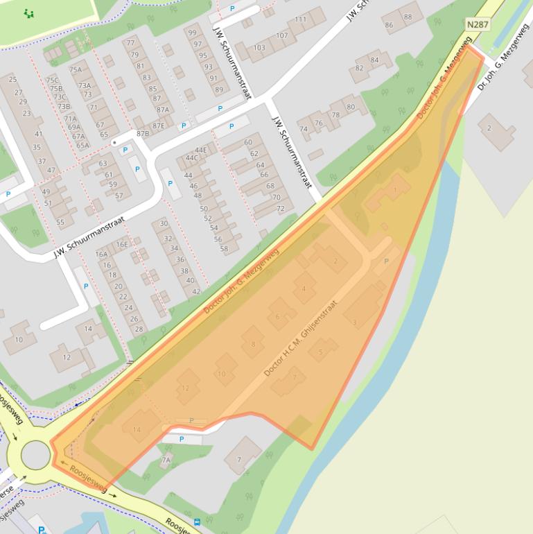 Kaart van postcodegebied 4357ES.