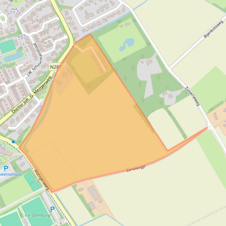 Kaart van postcodegebied 4357EV.