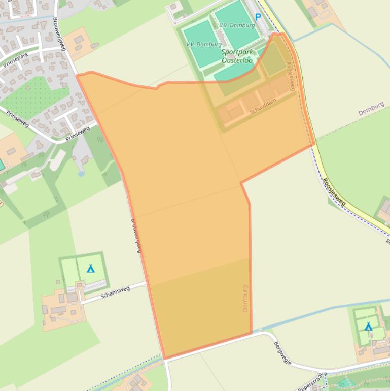 Kaart van postcodegebied 4357EW.