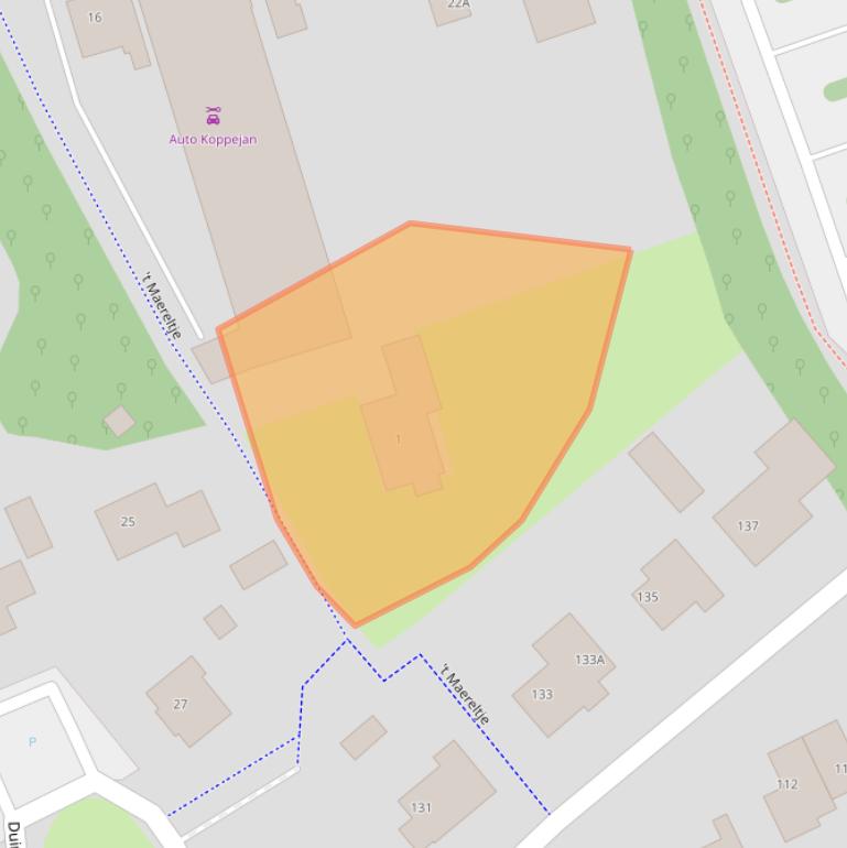 Kaart van postcodegebied 4357NJ.