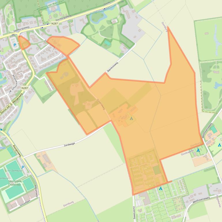 Kaart van postcodegebied 4357NM.