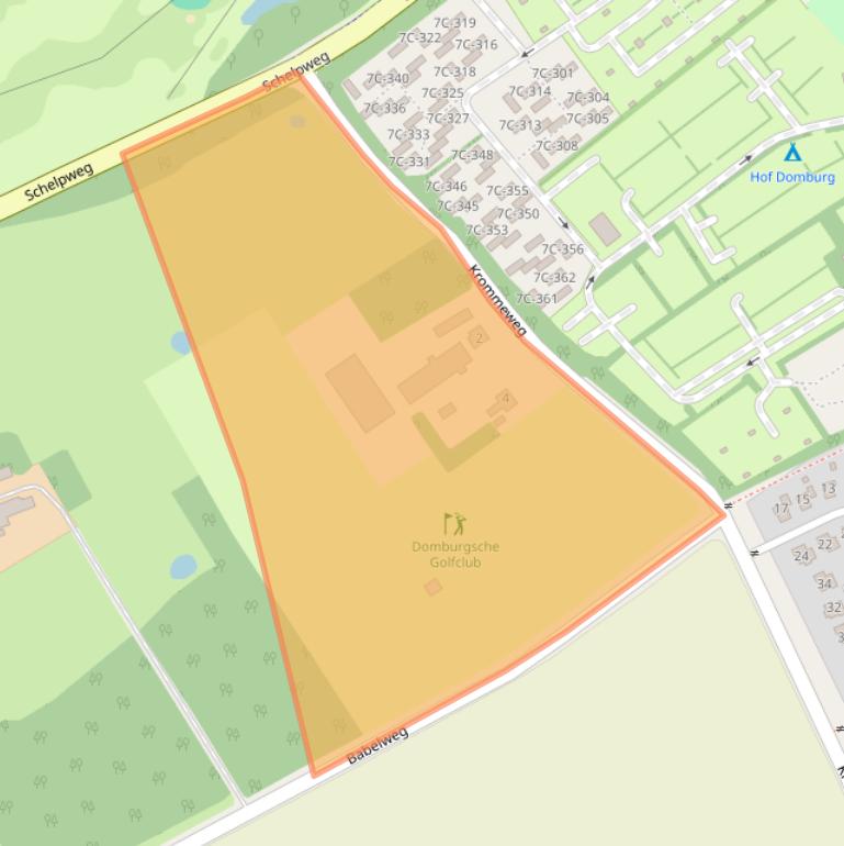 Kaart van postcodegebied 4357RC.