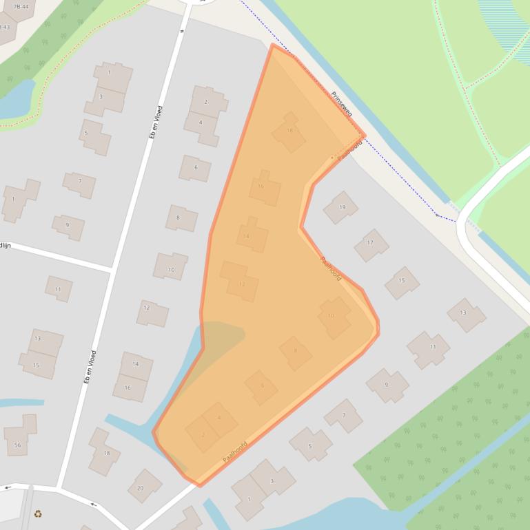 Kaart van postcodegebied 4357SH.