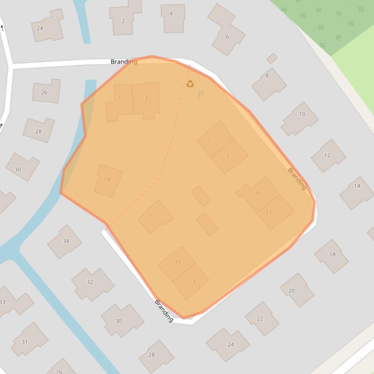 Kaart van postcodegebied 4357SJ.