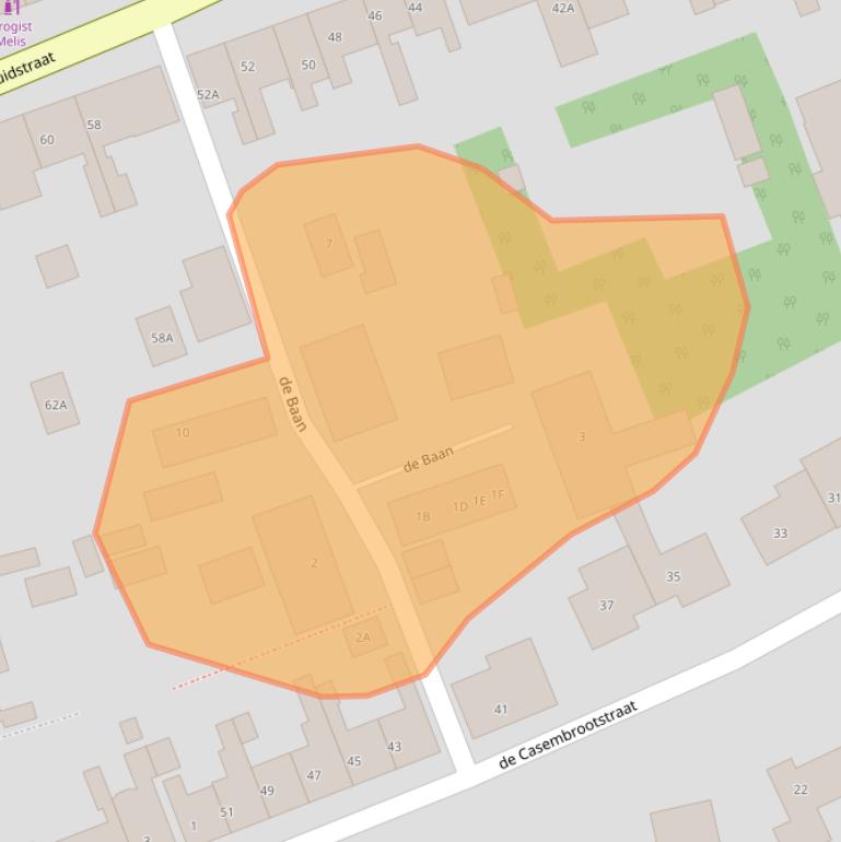 Kaart van postcodegebied 4361AN.