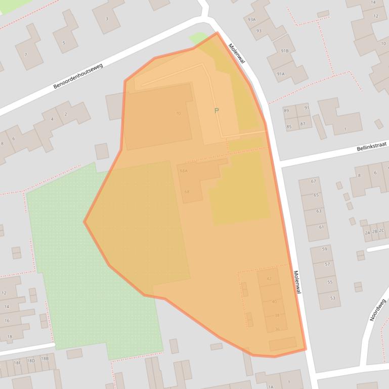 Kaart van postcodegebied 4361CG.