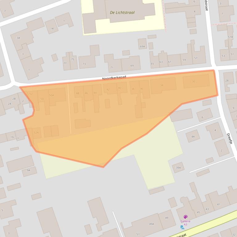 Kaart van postcodegebied 4361CL.