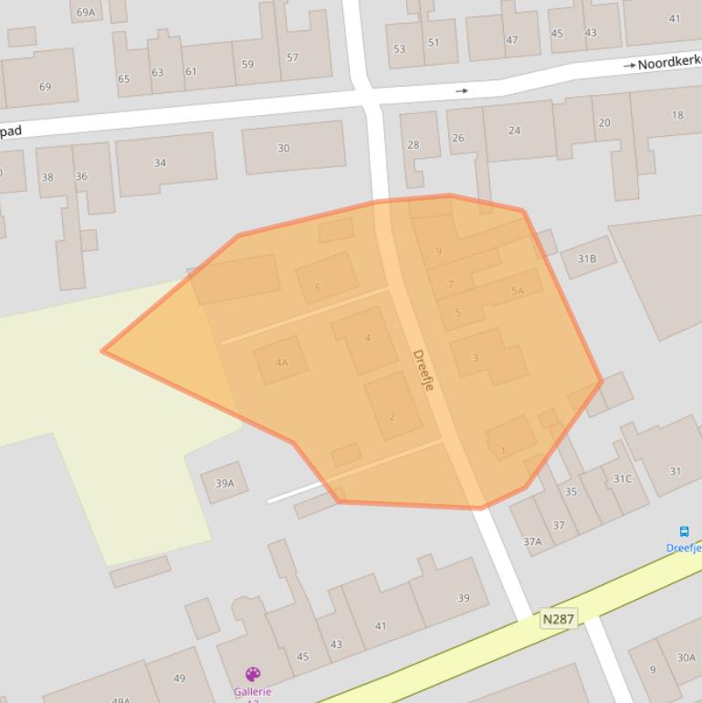 Kaart van postcodegebied 4361CM.