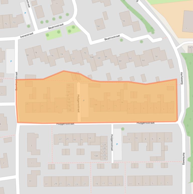 Kaart van postcodegebied 4361CW.