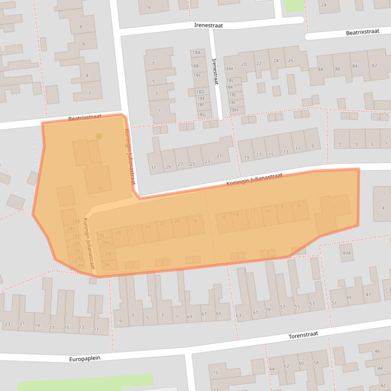 Kaart van postcodegebied 4361EB.