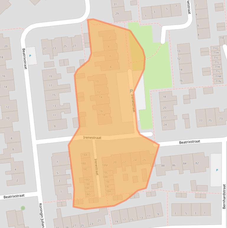 Kaart van postcodegebied 4361EH.