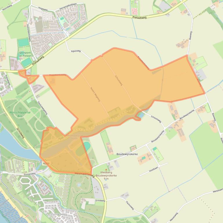 Kaart van postcodegebied 4361JC.