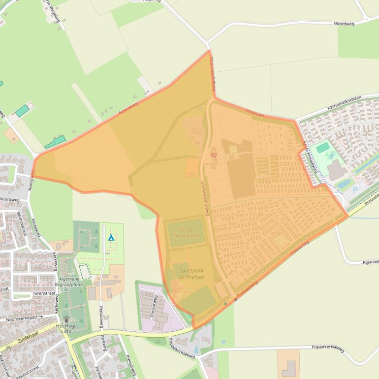 Kaart van postcodegebied 4361JD.